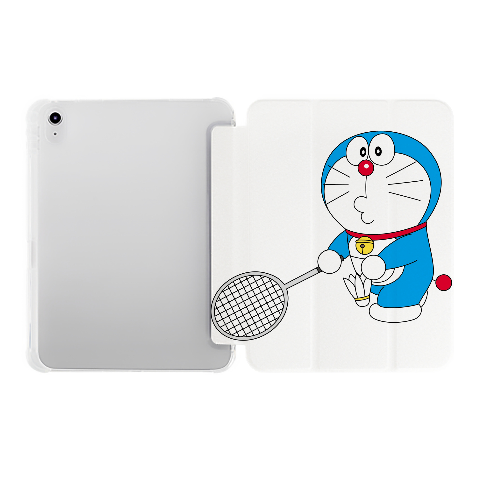 （画像用） ドラえもん Doraemon IPad ケース ペン収納付き 三つ折りスタンド PUレザー×シリコン 対応機種9.5/10.5/10.9インチ